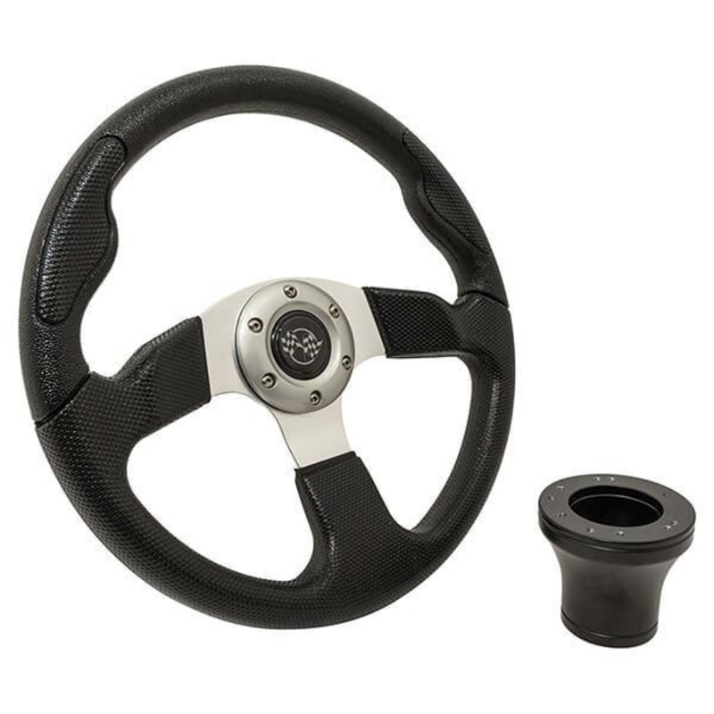 Club Car Precedent Black Sport Steering Wheel Kit PN# 06-111