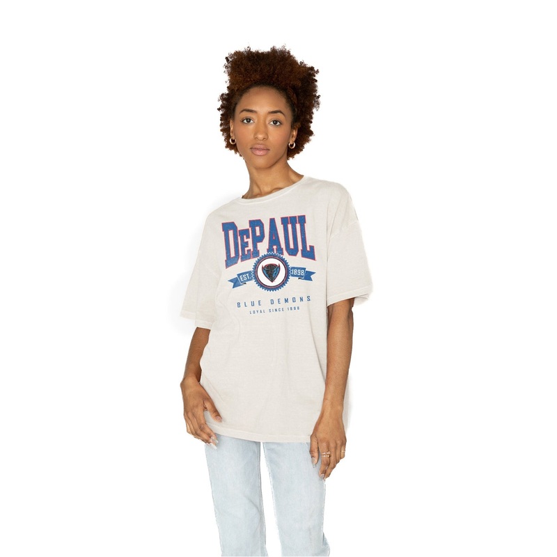 DEPAUL BLUE DEMONS Get Goin’ Oversized Crew Neck Tee
