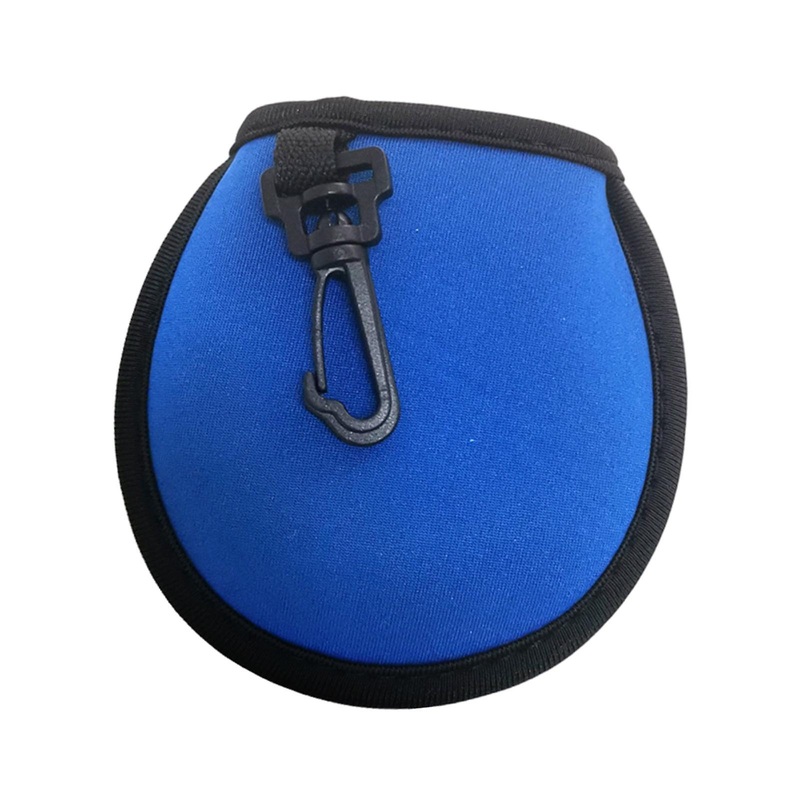 Golf Ball Cleaner with Clip Portable Golf Ball Wiping Golf Ball Cleaning Bag Blue