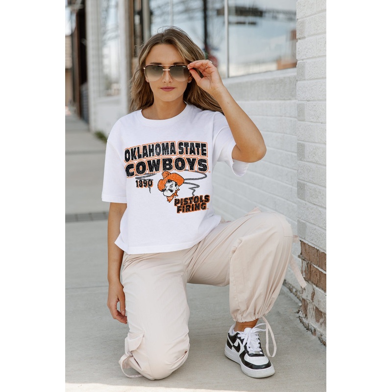 OKLAHOMA STATE COWBOYS Gameday Goals Boxy-Fit Crop