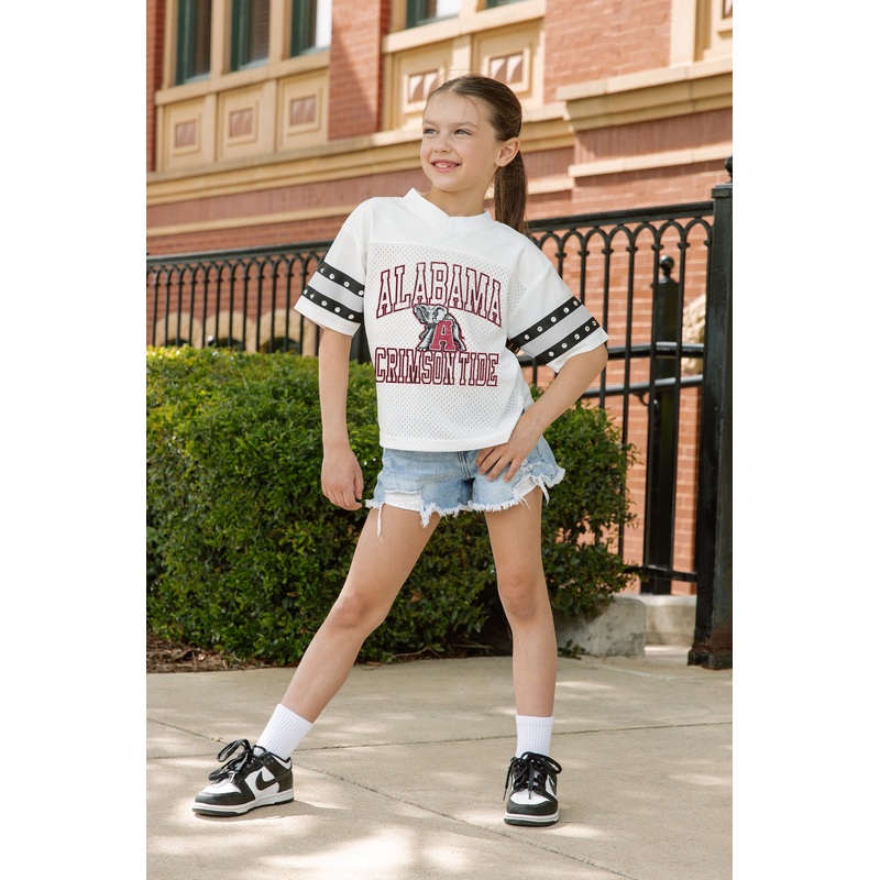ALABAMA CRIMSON TIDE A Step Ahead Kid’s Oversized Rhinestone-Striped Jersey