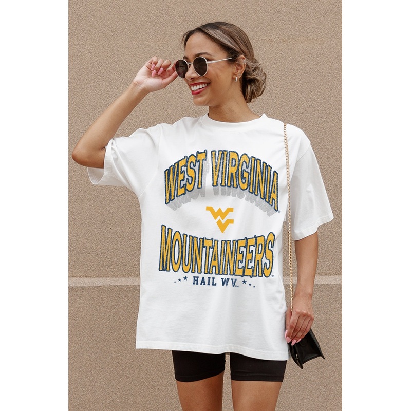WEST VIRGINIA MOUNTAINEERS Shakedown Oversized Crewneck Tee