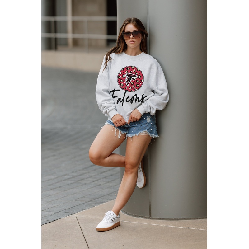 ATLANTA FALCONS Going Wild Fleece Drop-Shoulder Pullover