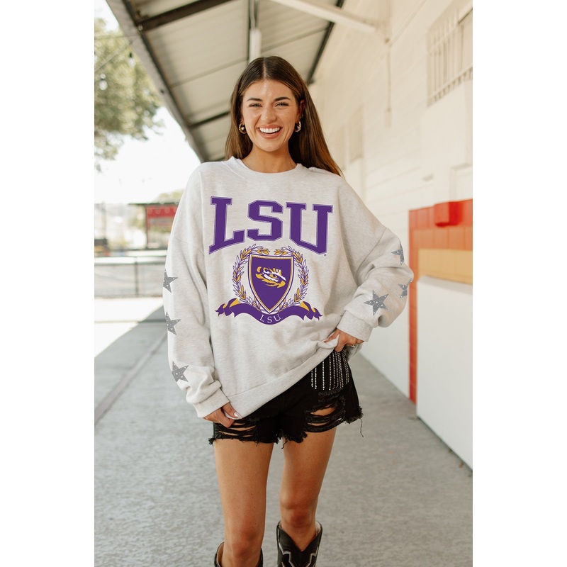 LSU TIGERS Allstar Embellished Crew Pullover By Madi Prewett Troutt