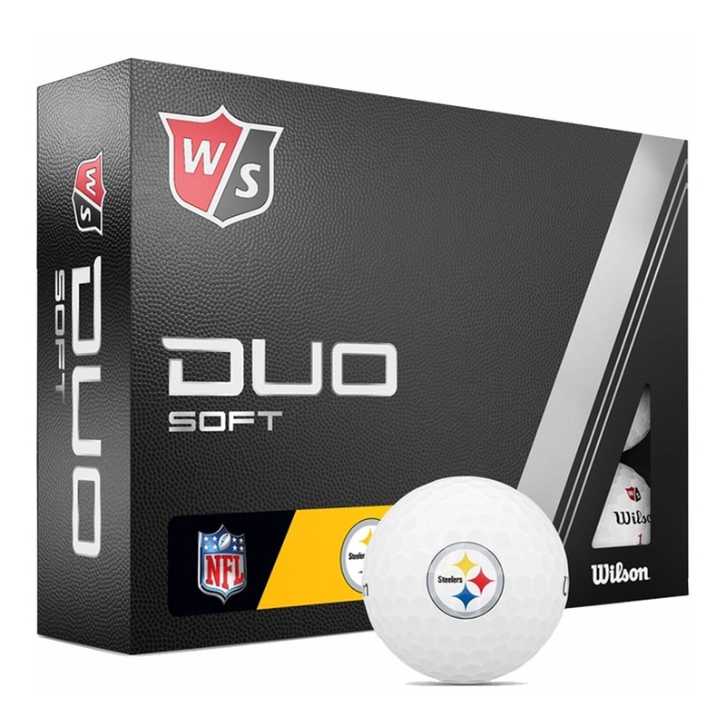 Wilson DUO Soft NFL Golf Balls – Pittsburgh Steelers – Prior Generation
