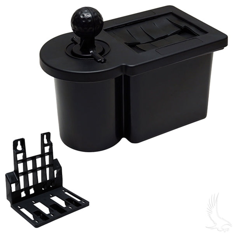 Ball Washer Black, with Mounting Bracket for Club Car Tempo, Precedent PN# ACC-BW013