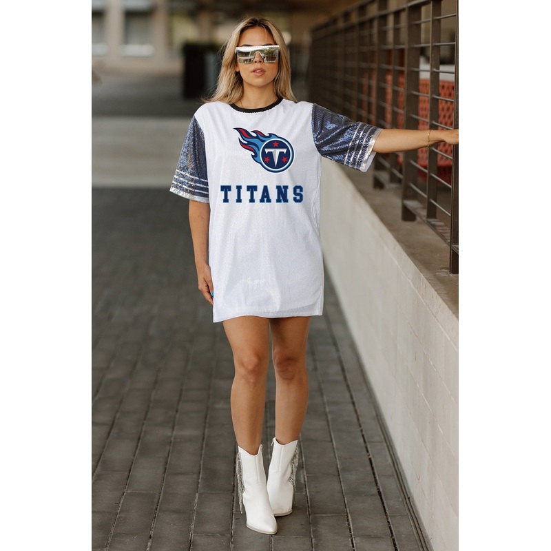 TENNESSEE TITANS Bling It Sequined Jersey Dress
