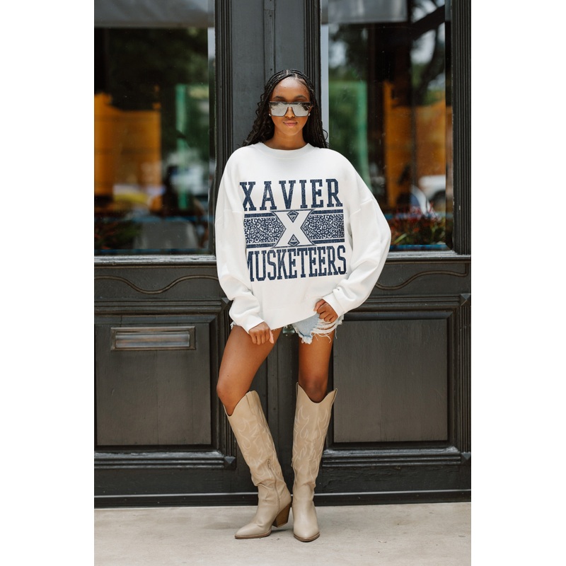 XAVIER MUSKETEERS Fair Catch Crewneck Pullover