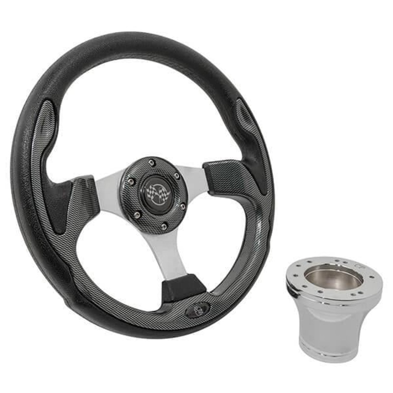 Club Car DS Carbon Fiber Steering Wheel Kit 82-Up PN# 06-030