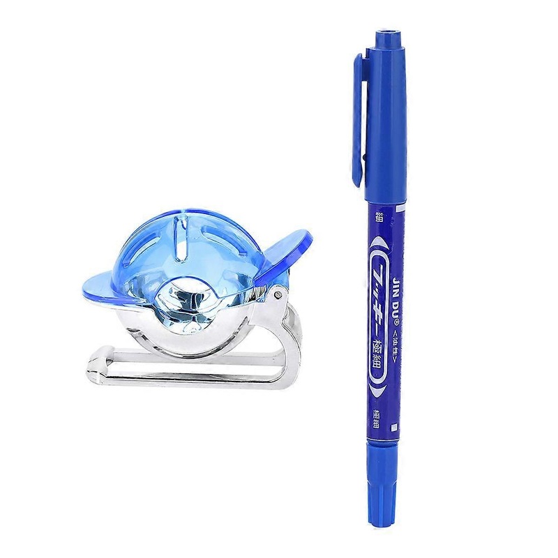 Golf Ball Line Marker Drawing Template Alignment Tool with Pen Accessories (Blue)