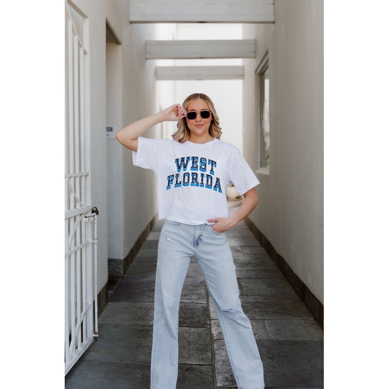 WEST FLORIDA ARGONAUTS Claim To Fame Boxy-Fit Crop Tee