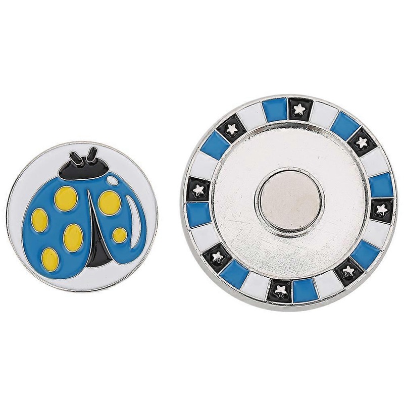 Zinc Alloy Double Layer Compact Golf Ball Marker Magnetic Hat Clip Cap Clamp Accessory Supplies