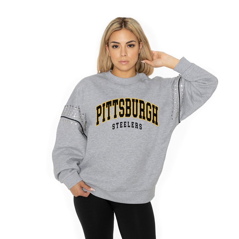 PITTSBURGH STEELERS Competitive Edge Jewel-Trim Pullover