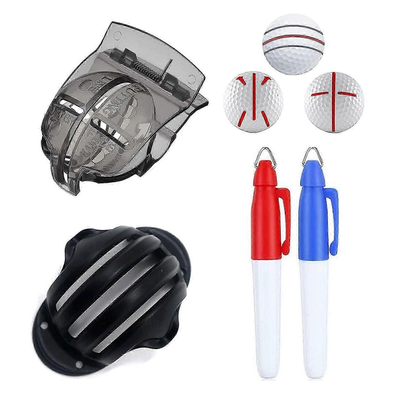 4Pcs Golf Ball Marker Line Drawing Alignment Tools Set with 2 Pencils 2025