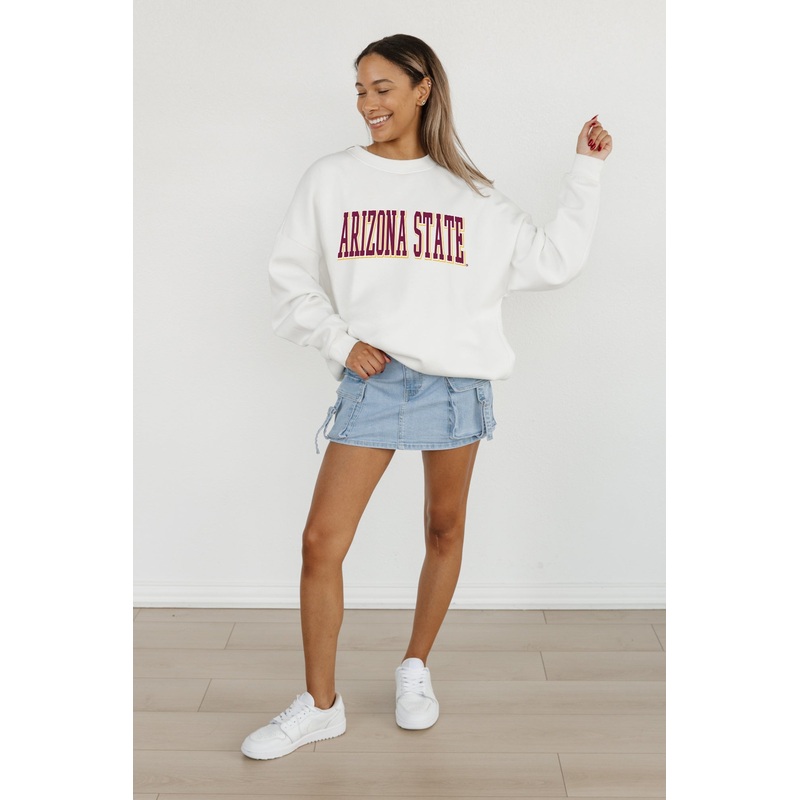 ARIZONA STATE SUN DEVILS All-Star Appeal Fleece Crew Pullover By Madi Prewett Troutt