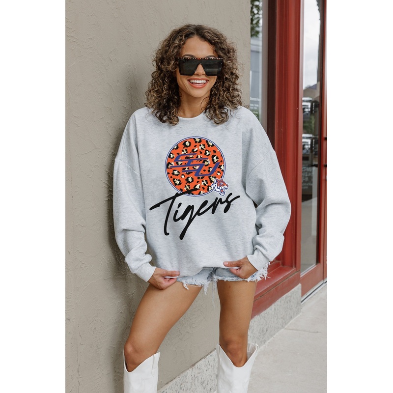 SAVANNAH STATE TIGERS Going Wild Fleece Drop-Shoulder Pullover
