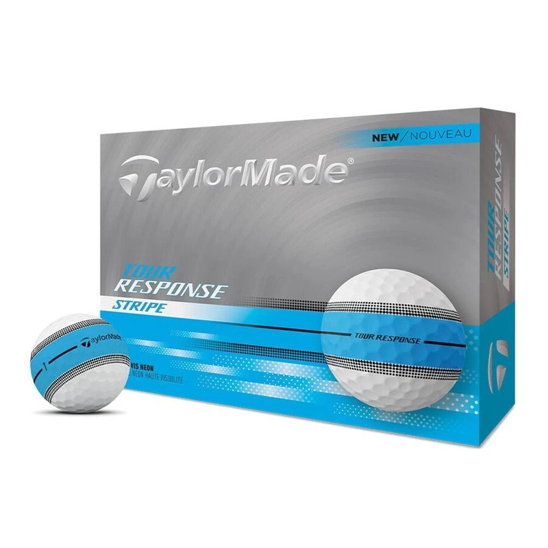 TaylorMade Tour Response Stripe Golf Balls – Neon Blue
