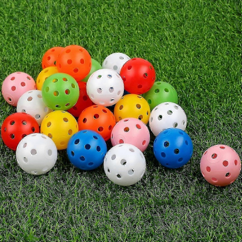 24 Pack Practice Golf Balls 42mm Plastic Ideal for Backyard Training Multicolor Edition 0909