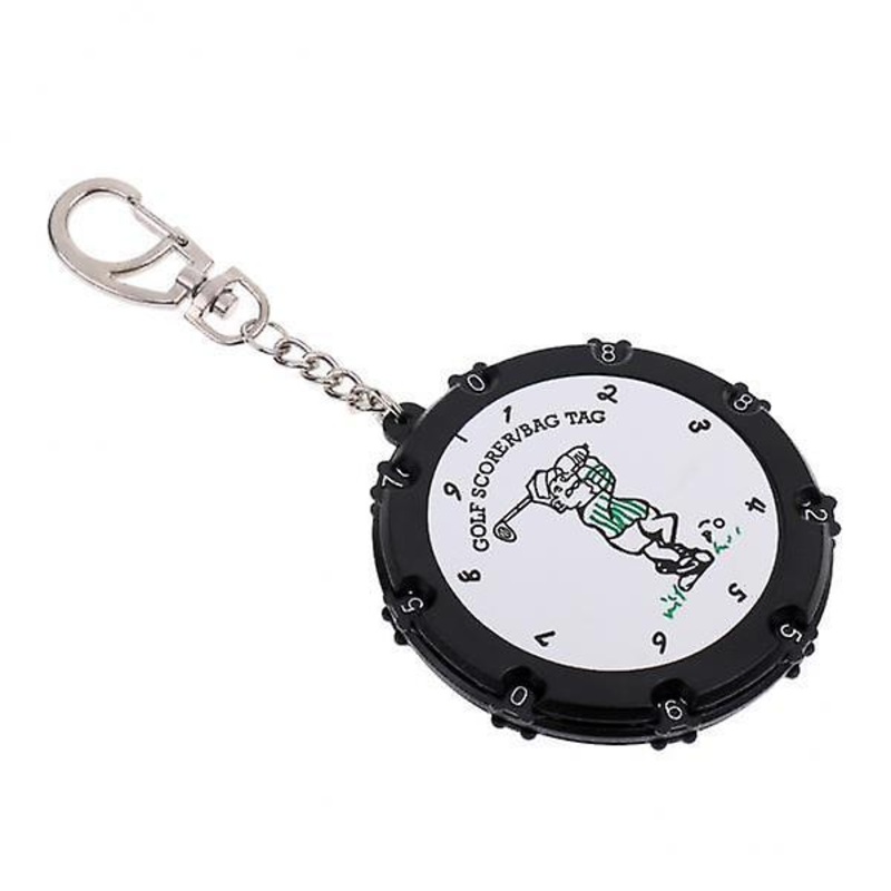 2×18 Holes Golf Score Counter Round Scoring Bag Tag Stroke Counter Keychain