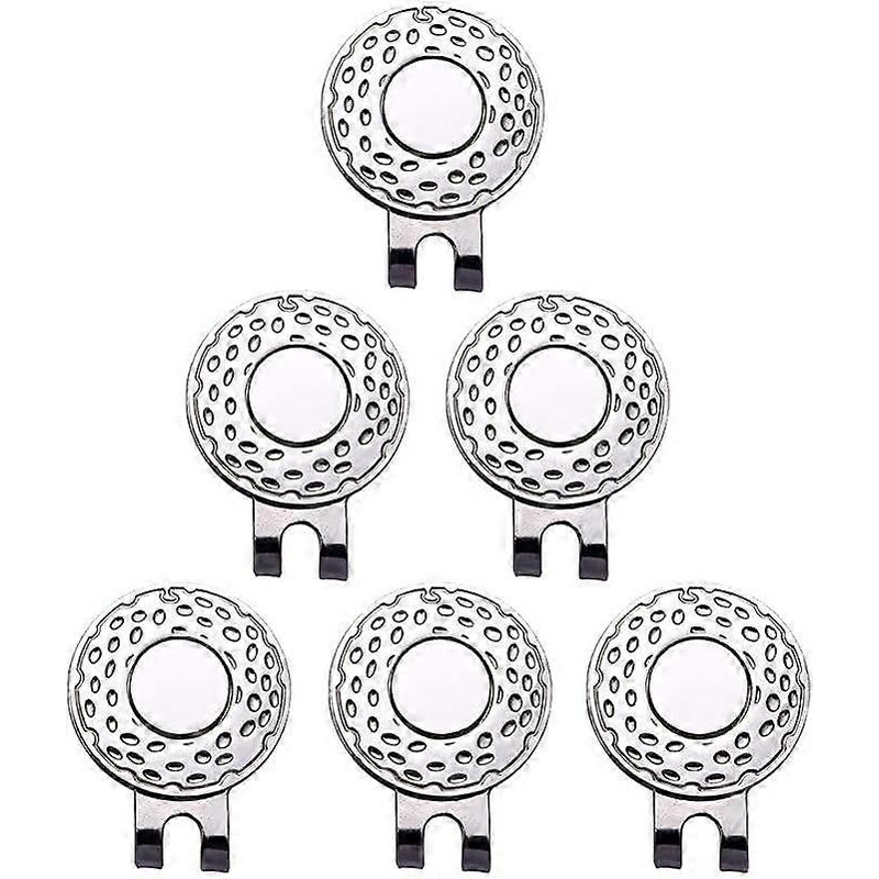 Magnetic Golf Cap Clip Golf Aim Marker Professional Golf Training Aids, 6 Pieces