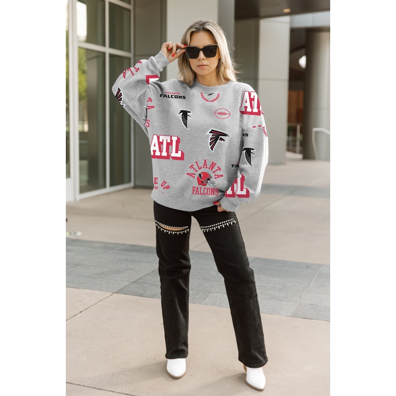 ATLANTA FALCONS ALWAYS ON REPEAT PREMIUM FLEECE CREW SWEATSHIRT