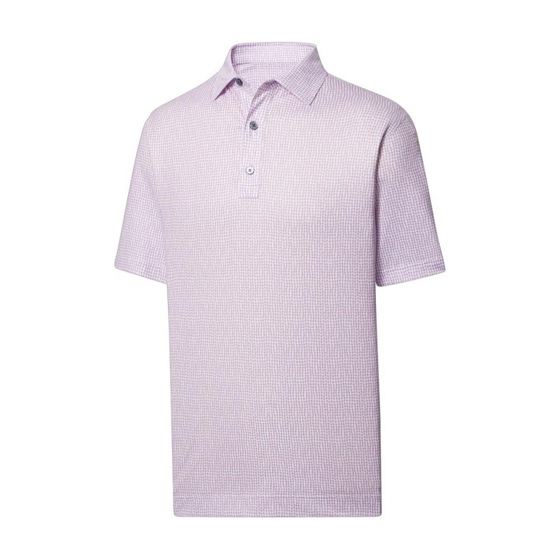 FootJoy Lisle Bead Chain Print Self Collar Polo