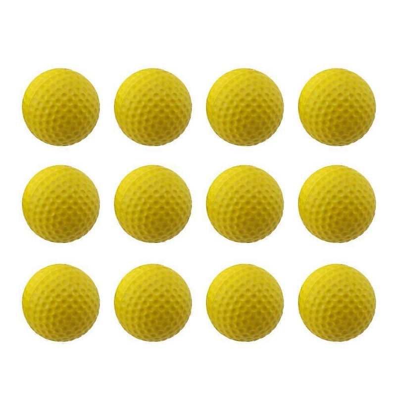 12 Pcs Balls Indoors Practice Balls High Elastic Balls Outdoor Training Aid Balls (Yellow)