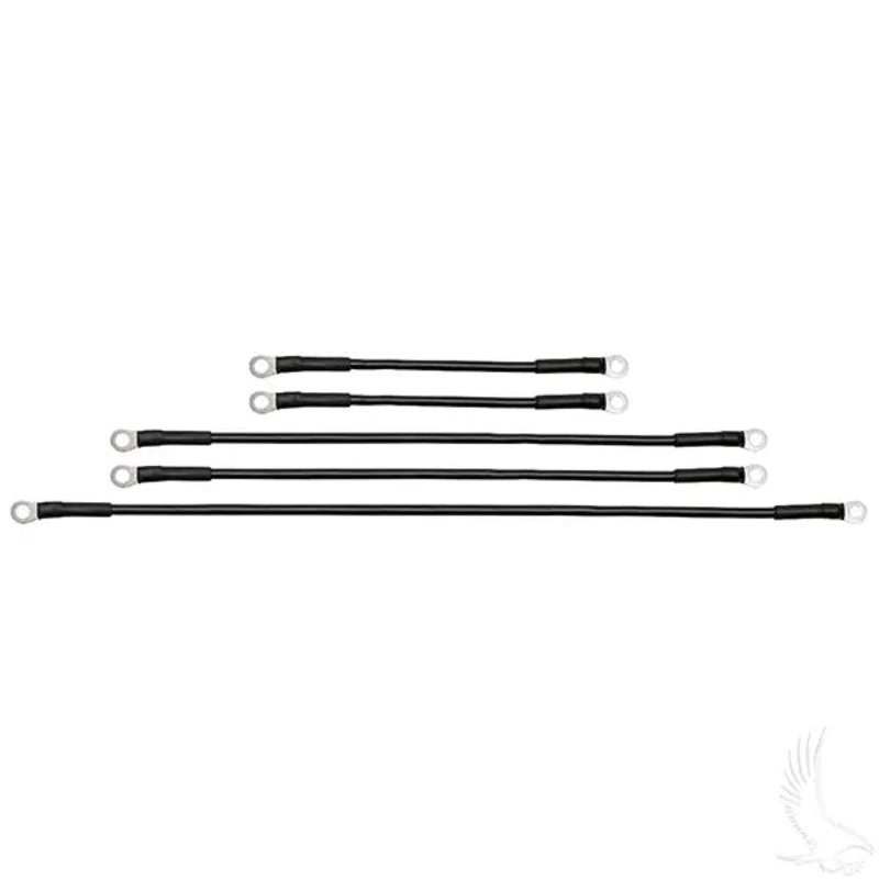 Battery Cable SET, Includes (1) 21 (2) 16 (2) 9 6 gauge, E-Z-Go Marathon 94 & down