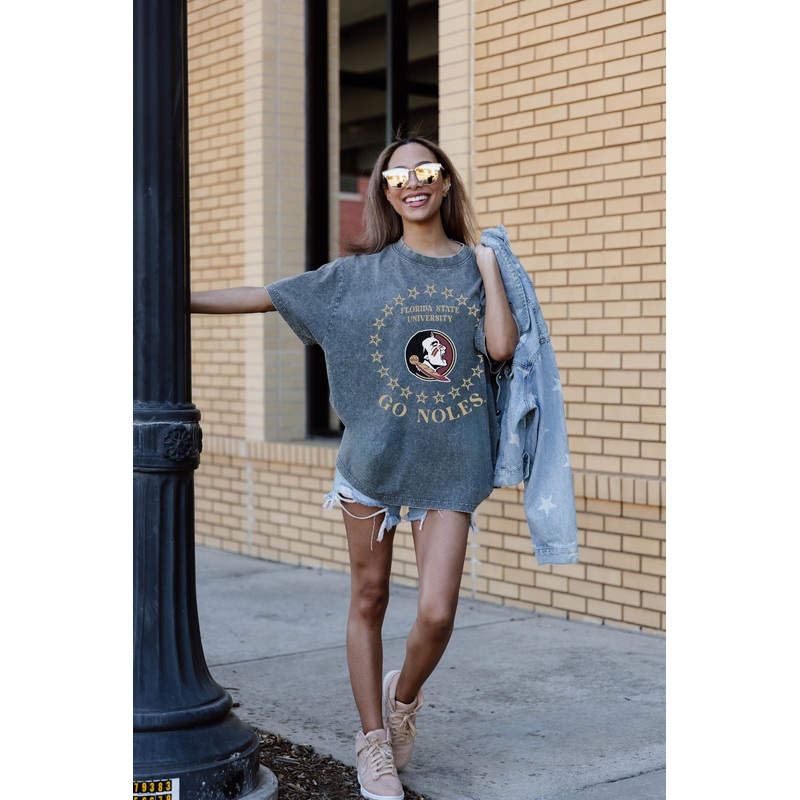 FLORIDA STATE SEMINOLES Brightest Star Oversized Crewneck Tee