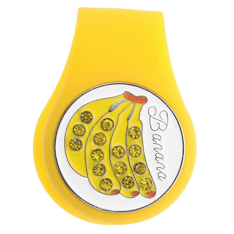 Fruit Hat Fruit Decor Yellow Golfs Marker Cap Clip Ball Marker Practice Golfs Marker Tool Silicone Cap Gift Tricky Golf Tricks