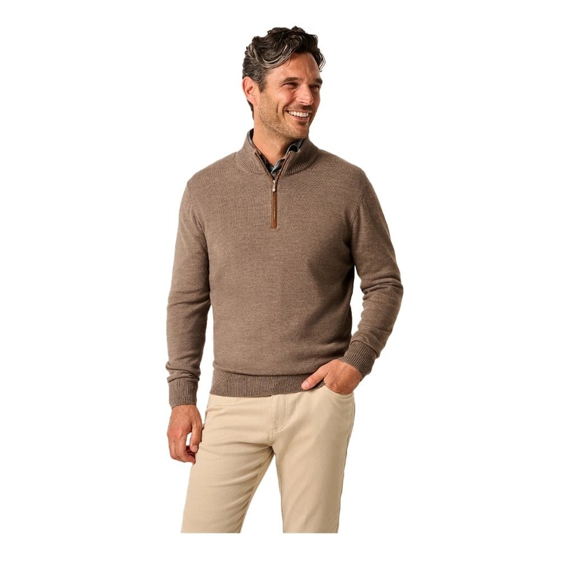 Johnnie-O Raynor 1/4 Zip|Walnut|Laguna Blue|Small|Medium|Large|X-Large|XX-Large