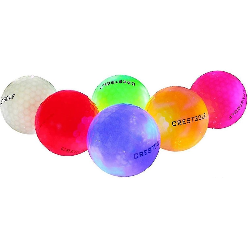 Led Golf Balls, Light Up Impact Activated With 10 Minute Timer Led Golf Balls Includes Red, White, Blue, Pink, Yellow And Green Balls 6 Colors