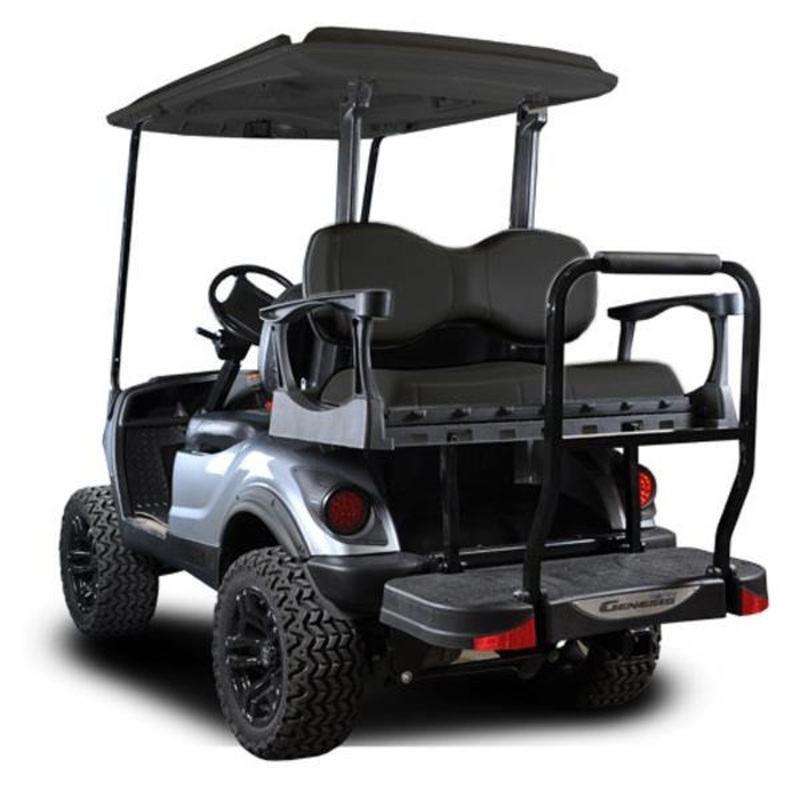 MadJax Genesis 300 with Deluxe Black Aluminum Rear Flip Seat – Yamaha Drive2 (Years 2017-Up) PN# 01-122-202D