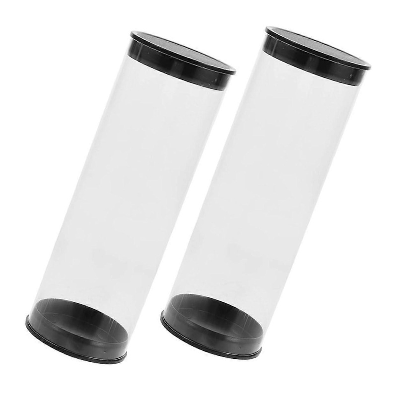 Pack of 2 Clear Plastic Golf Ball Tubes, Durable Golf Ball Holder, Ideal for Tennis Balls and Golf Case Storage