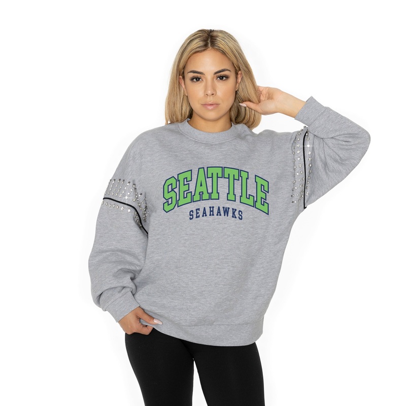 SEATTLE SEAHAWKS Competitive Edge Jewel-Trim Pullover