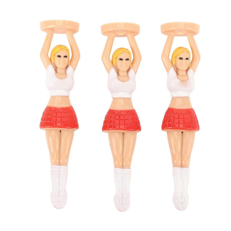 3pcs Golf Tee Lady Golf Ball Tee Plastic Funny Novelty Golf Accessories for Training Practicing