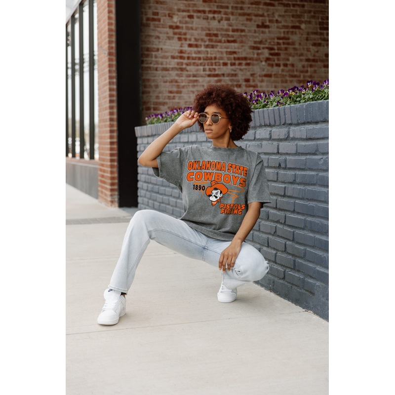 OKLAHOMA STATE COWBOYS Keep The Lead Oversized Tee