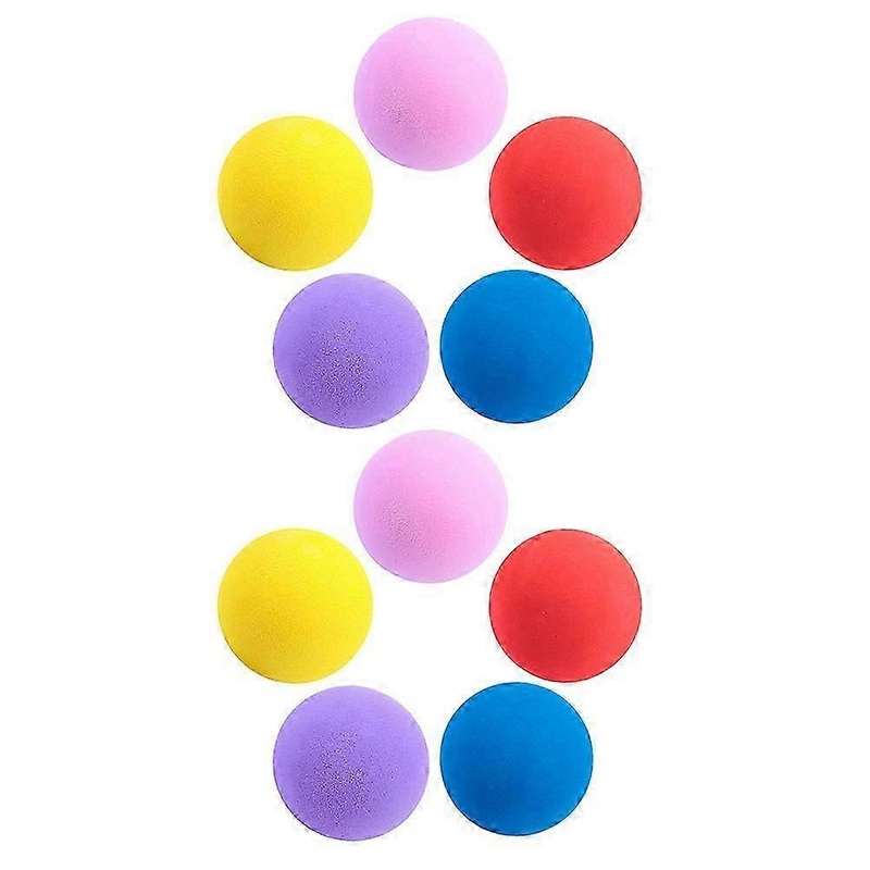 Practice Train Balls 6cm Soft Balls Assorted Colors Synthetic Rubber 10Pcs