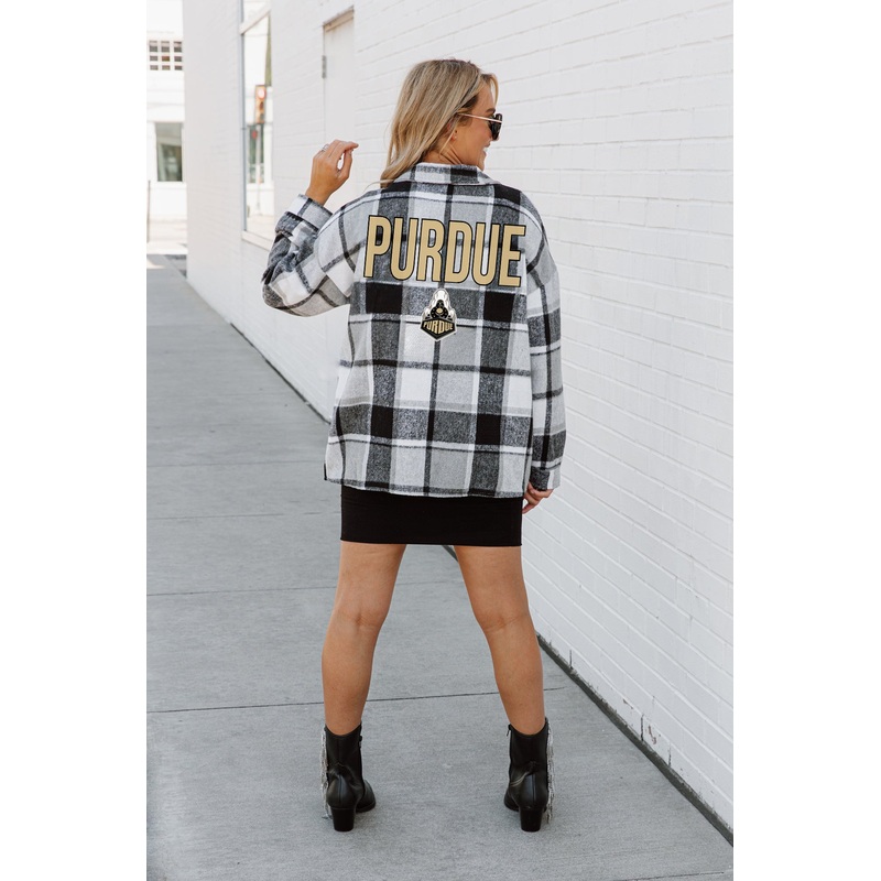 PURDUE BOILERMAKERS Mad For Plaid Jenkins Plaid Overshirt