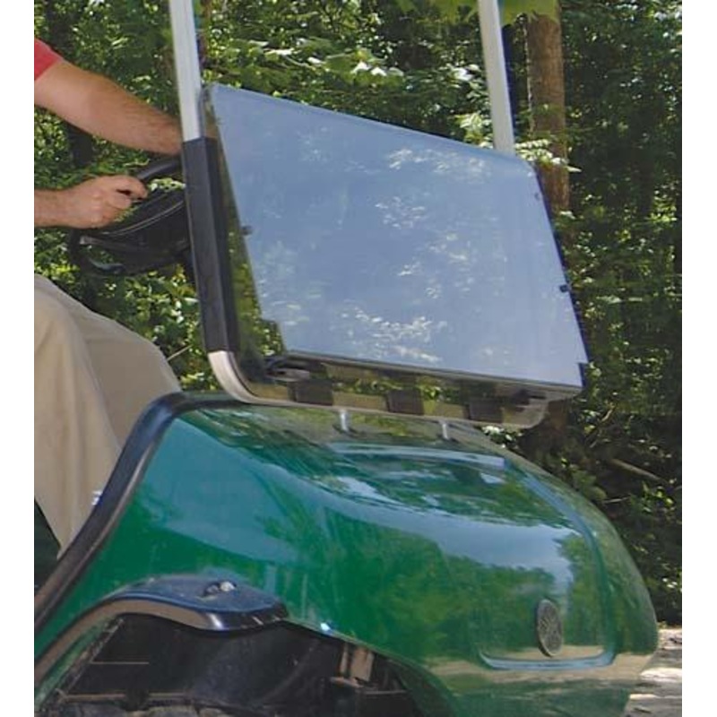 RedDot Yamaha G29/Drive Tinted 3/16 Thick Acrylic Folding Windshield with Aftermarket Tops (Years 2007-2016) PN# 6015