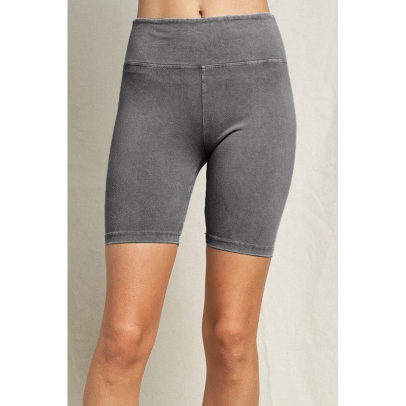 TO THE DIAMOND BIKER SHORTS IN HEATHER GREY