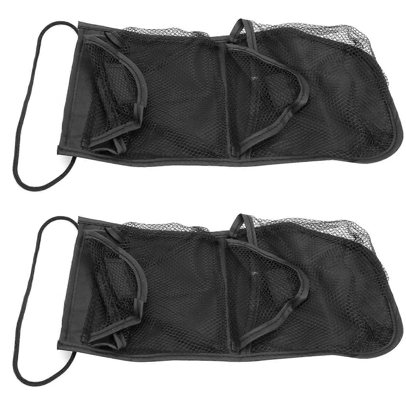 2Pcs Nylon Mesh Golf Ball Pouch Golf Put in 36 Balls Portable Carrying Holder with Rope