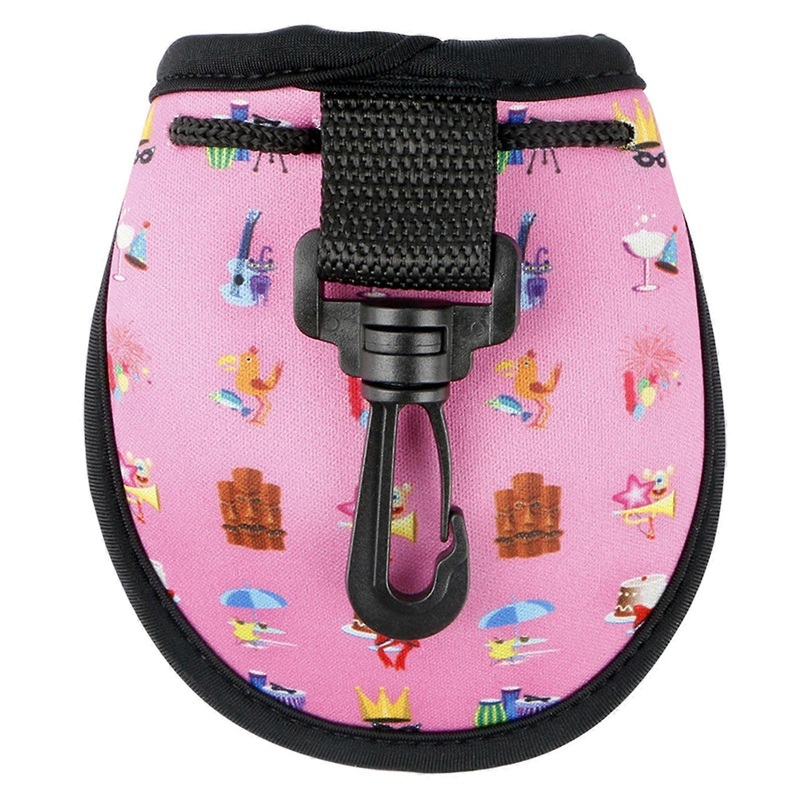 Portable Golf Ball Storage Pouch Golf Ball Holder Waist Bag Mini Golf Pocket Container with Metal Buckle Golf-Carrier  Pink