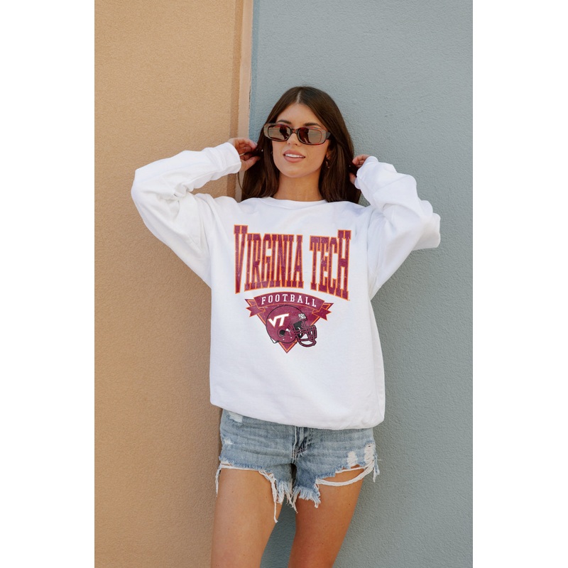 VIRGINIA TECH HOKIES Slow Motion Crew Fleece Pullover By Madi Prewett Troutt