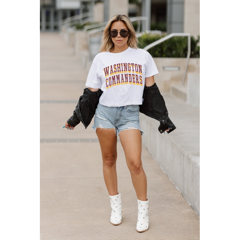 WASHINGTON COMMANDERS Claim To Fame Boxy-Fit Crop Tee