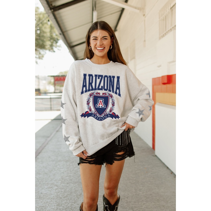ARIZONA WILDCATS Allstar Embellished Crew Pullover By Madi Prewett Troutt