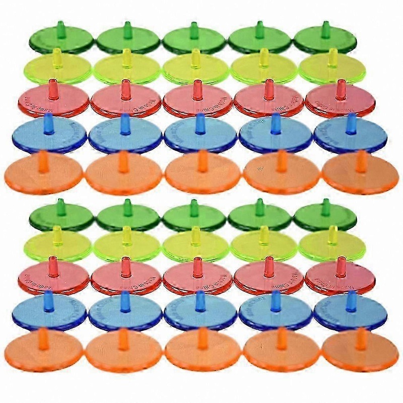Durable Plastic Golf Ball Positioning Markers for Golf Practice, 50 Count