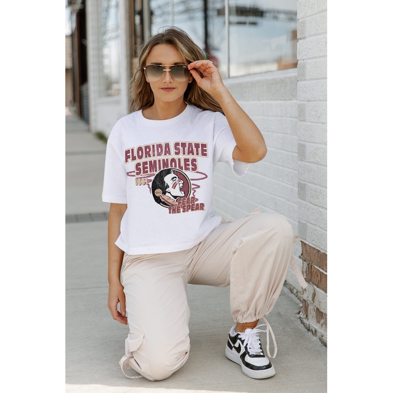 FLORIDA STATE SEMINOLES Gameday Goals Boxy-Fit Crop