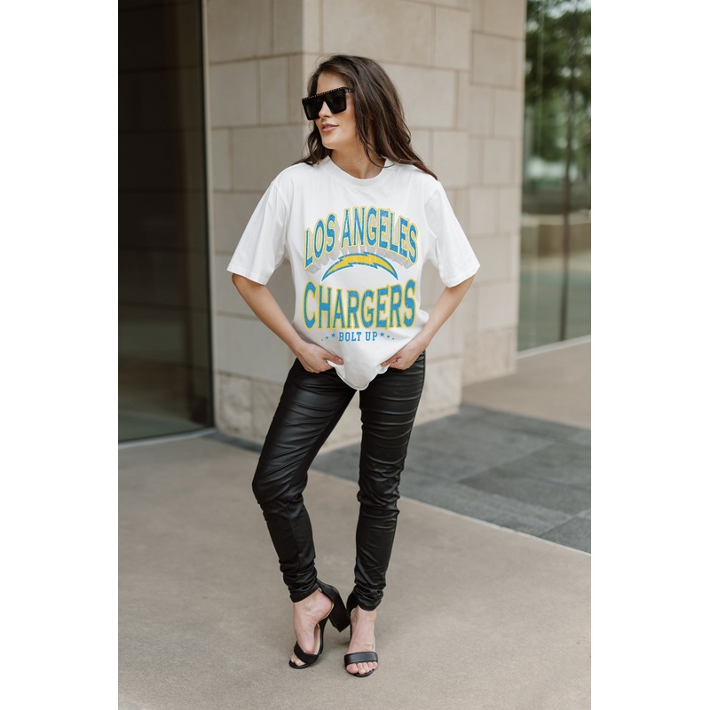 LOS ANGELES CHARGERS Shakedown Oversized Crewneck Tee