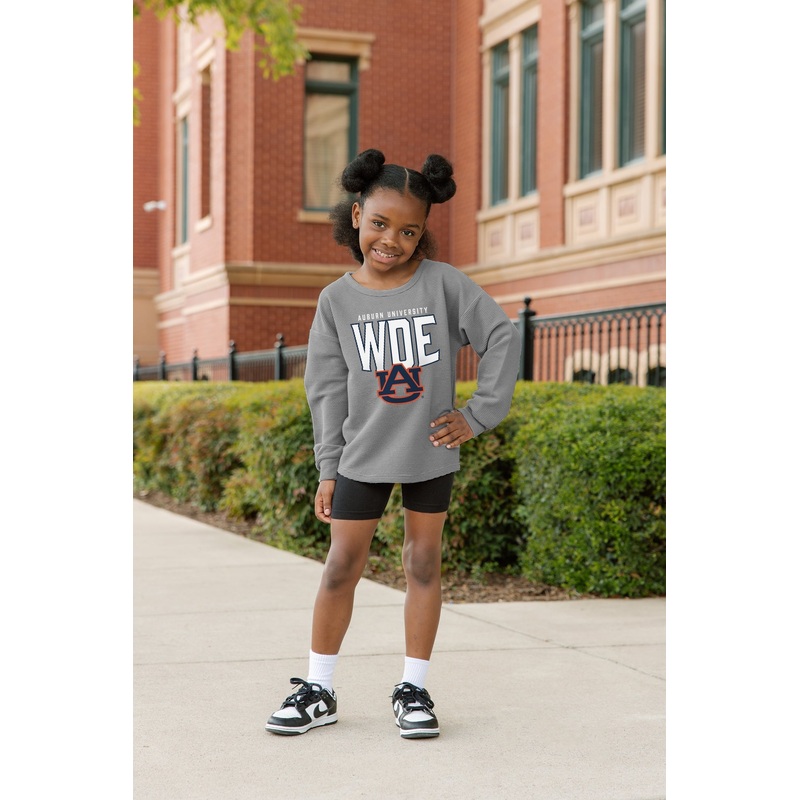 AUBURN TIGERS PURE MOTION KIDS VINTAGE WASH CORDED PULLOVER